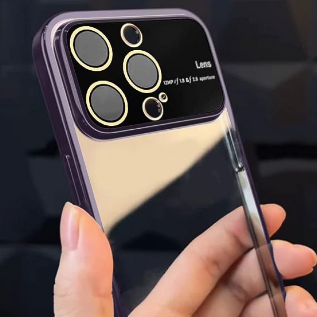 MARGOUN For iPhone 14 Pro Case Cover Luxury Mirror Effect Hard Case (iPhone 14 Pro, Purple Border)