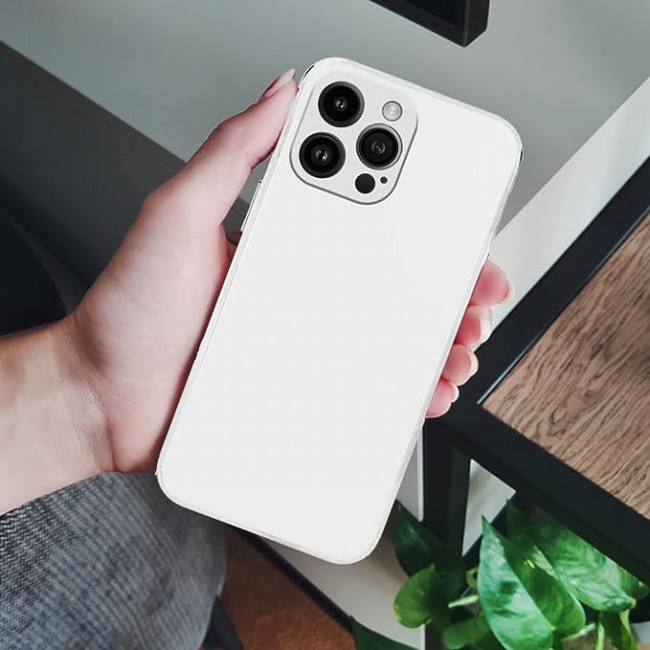 MARGOUN for iPhone 14 Pro Max Case Cover Electroplated Hard Glossy Case with Camera Protection (iPhone 14 Pro Max, White)