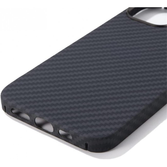 K-Doo for iPhone 13 Pro Case 3D Skin Texture Kevlar Fiber Bulletproof Vest Cover Protective Carbon Fiber Pattern Ultra Slim (iPhone 13 pro, Black)