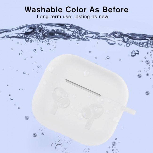 CATANES for Airpods 3 Case Cover Silicone with Clip, Airpods 3 Case 2021 3rd Generation (Transparent Matte)