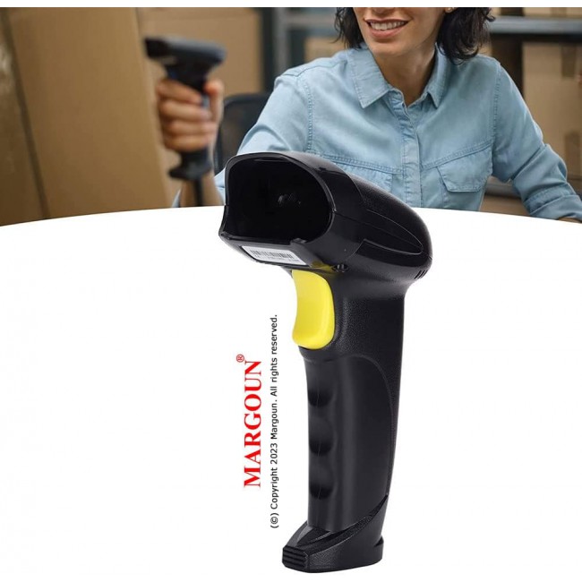MARGOUN Wired Laser Barcode Scanner 1D Wired Cable Barcode Reader (X-9102)