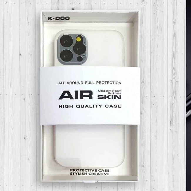 K-DOO for iPhone 11 Pro Max Air Skin Case All Around Full Protection Ultra Slim 0.3mm Thickness 4g Feather Weight (iPhone 11 Pro Max, Transparent)