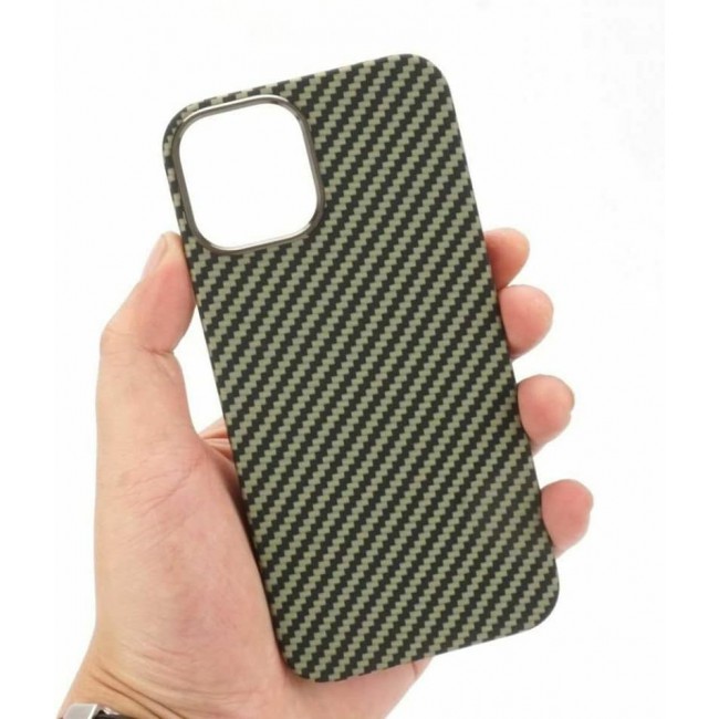 K-Doo for iPhone 13 Pro Case 3D Skin Texture Kevlar Fiber Bulletproof Vest Cover Protective Carbon Fiber Pattern Ultra Slim (iPhone 13 pro, Green)
