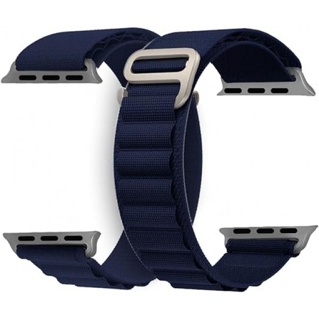 MARGOUN 2 Pack For Apple Watch Band 41mm 40mm 38mm Nylon Band, Solo Loop Rugged Strap with G‑Hook for iWatch Series 8 7 6 5 4 3 2 1 SE - B04
