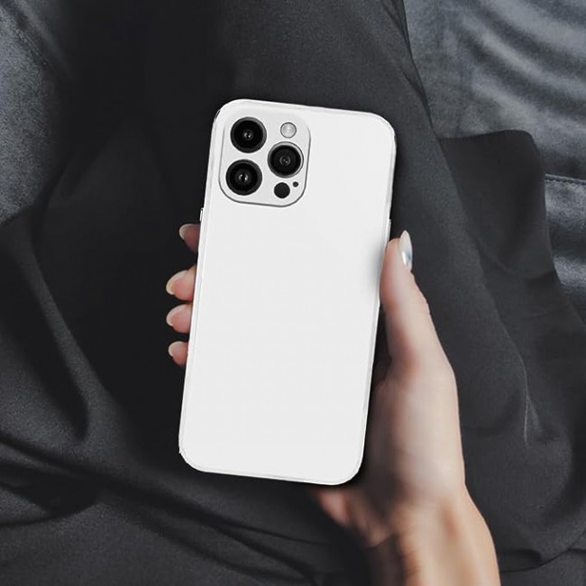 MARGOUN for iPhone 14 Pro Max Case Cover Electroplated Hard Glossy Case with Camera Protection (iPhone 14 Pro Max, White)
