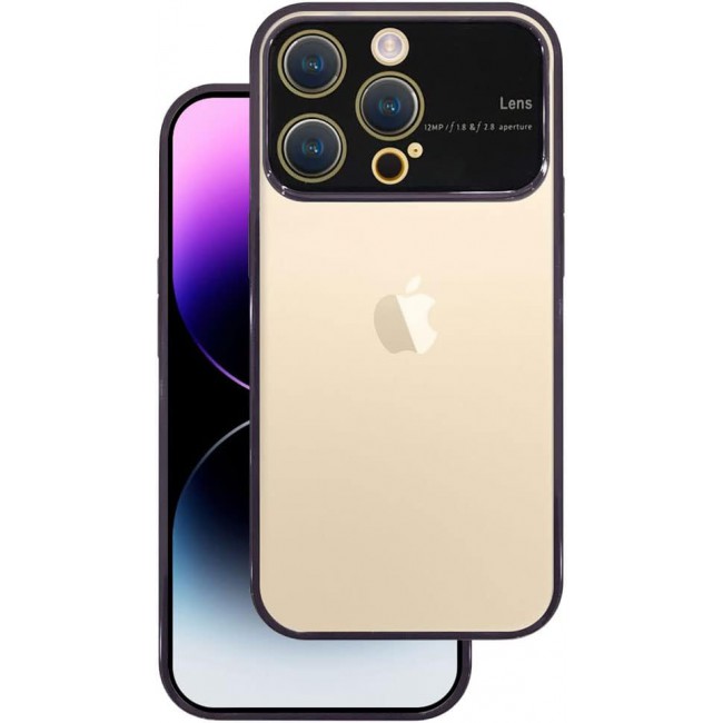 MARGOUN For iPhone 14 Pro Case Cover Luxury Mirror Effect Hard Case (iPhone 14 Pro, Purple Border)