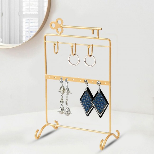 MARGOUN For Jewelry Holder Display Earring Bracelet Holder Jewelery Tower Rack For Women Girl (2 Pack gold)