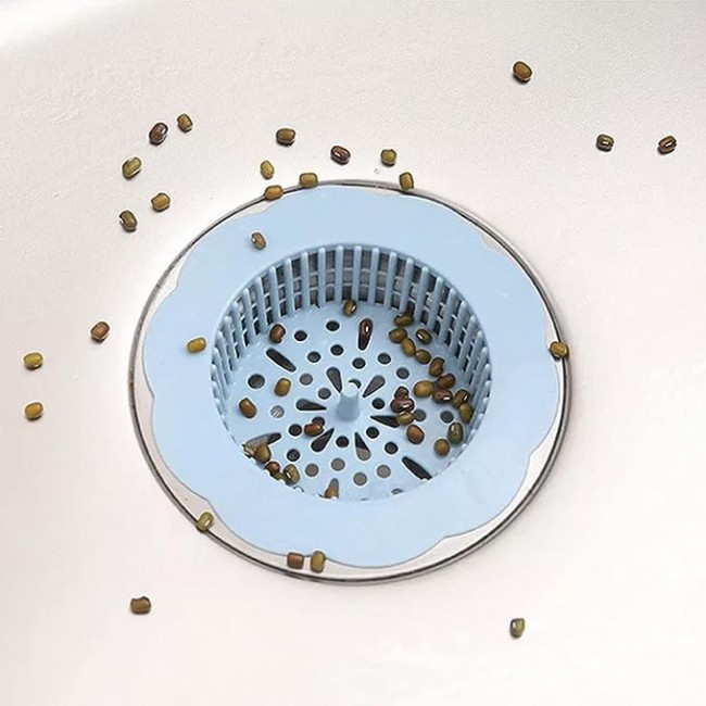 MARGOUN 3 Pack Sink Filter Hard Plastic Strainer Drain Hair Catcher, Flower Bathroom Shower Sink Stopper Filter for Kitchen Bathroom Tub (3 pack B)
