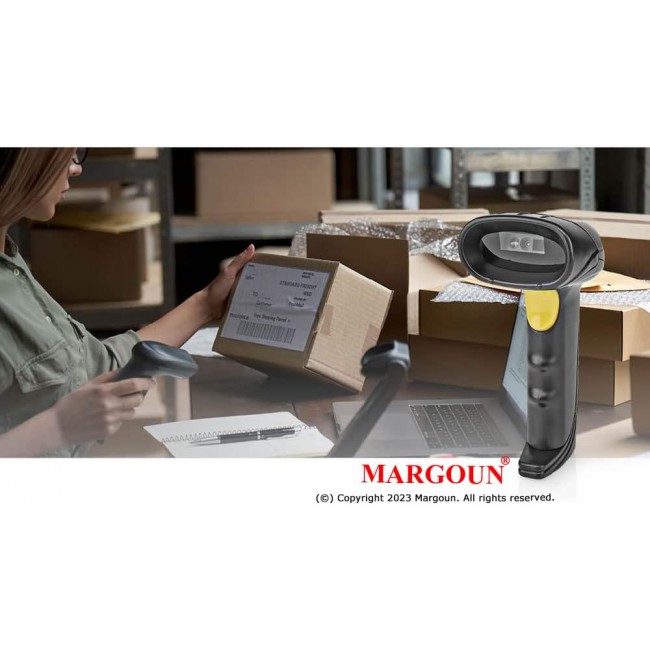 MARGOUN Wired Laser Barcode Scanner 2D Wired Cable Barcode Reader (X-760G)