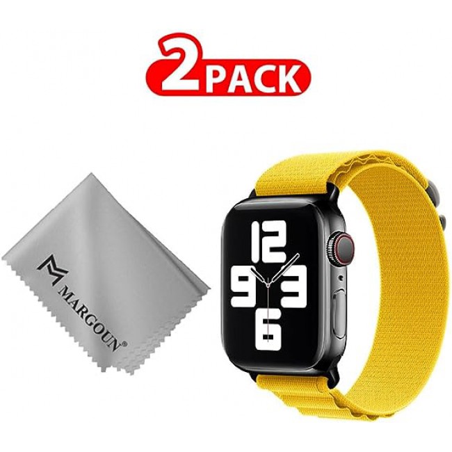 MARGOUN For Apple Watch Band 41mm 40mm 38mm Alpine Nylon Woven Sport Strap With Microfiber Cleaning Cloth Compatible For iWatch Series 8/7/SE/6/5/4/3/2/1 - A08