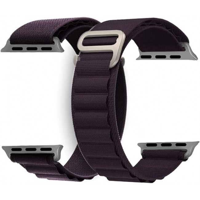 MARGOUN 2 Pack For Apple Watch Band 41mm 40mm 38mm Nylon Band, Solo Loop Rugged Strap with G‑Hook for iWatch Series 8 7 6 5 4 3 2 1 SE - B09