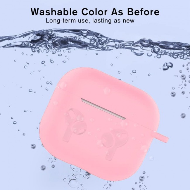 CATANES for Airpods 3 Case Cover Silicone with Clip, Airpods 3 Case 2021 3rd Generation (light pink)