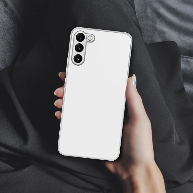 MARGOUN for Samsung Galaxy S23 Plus Case Cover Electroplated Hard Glossy Case with Camera Protection (Samsung Galaxy S23 Plus, White)
