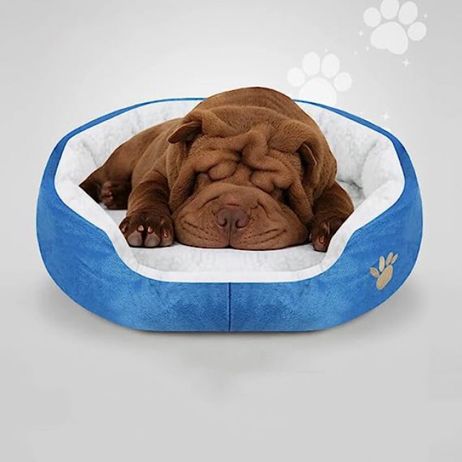 MARGOUN Pet Dog Bed Sleeping Nest Kennel for Cat Puppy Size:40x45cm (Blue)