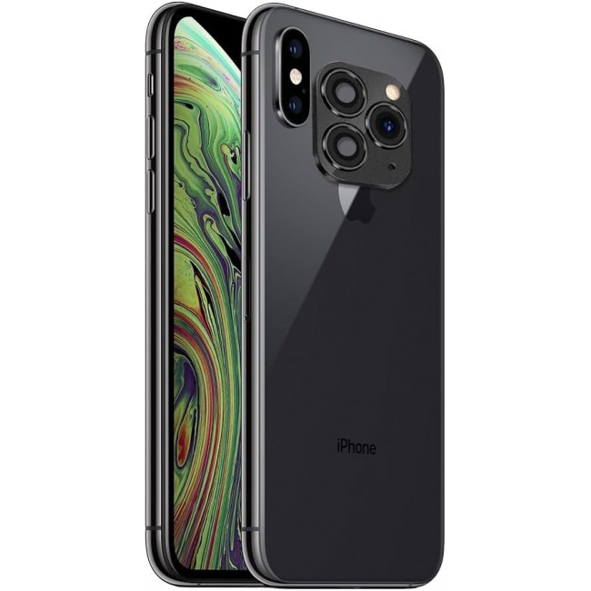 MARGOUN For iPhone X XS Camera Lens Camera Upgrade Protective Lens Change iPhone X XS to 11 Pro 11 Pro Max (Black, 1)