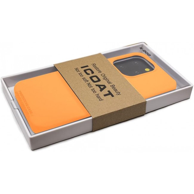 K-Doo iCoat Liquid Silicon Case for iPhone 13 Pro Anti-Shock Mobile Cover Original Gel Back Case (iPhone 13 Pro, Orange)