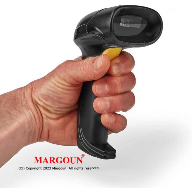 MARGOUN Wired Laser Barcode Scanner 2D Wired Cable Barcode Reader (X-760G)