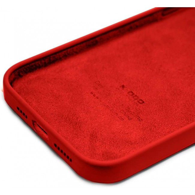 K-Doo iCoat Liquid Silicon Case for iPhone 13 Pro Anti-Shock Mobile Cover Original Gel Back Case (iPhone 13 Pro, Red)