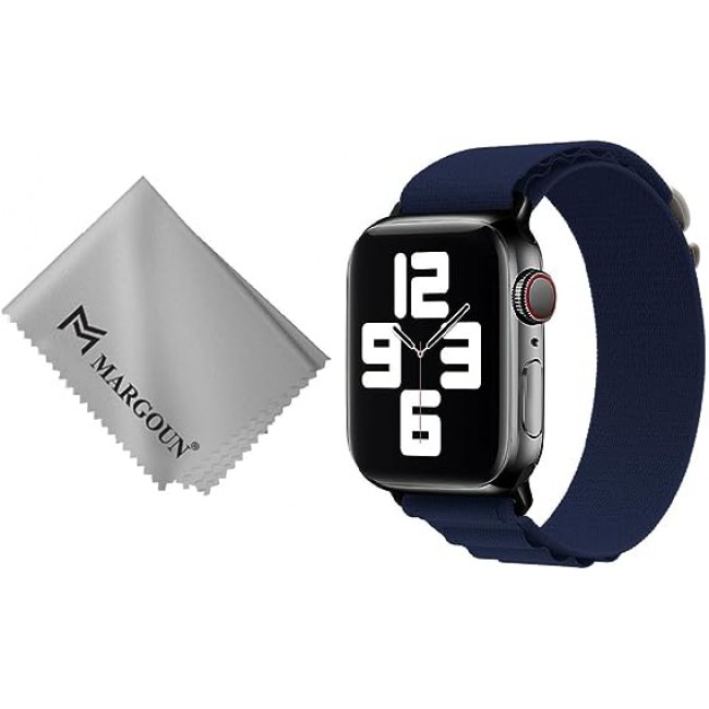 MARGOUN For Apple Watch Band 41mm 40mm 38mm Alpine Nylon Woven Sport Strap With Microfiber Cleaning Cloth Compatible For iWatch Series 8/7/SE/6/5/4/3/2/1 - A06