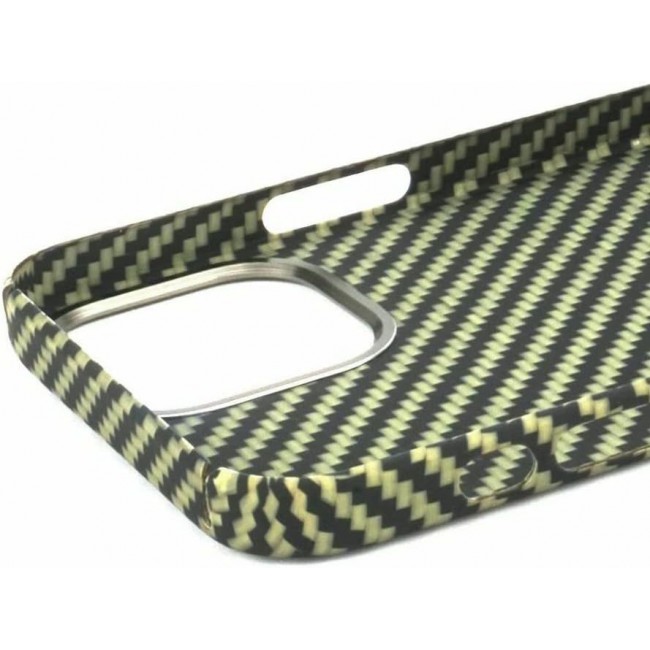 K-Doo for iPhone 13 Pro Case 3D Skin Texture Kevlar Fiber Bulletproof Vest Cover Protective Carbon Fiber Pattern Ultra Slim (iPhone 13 pro, Green)