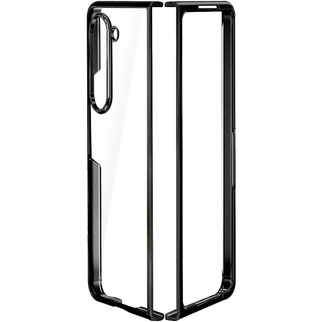 MARGOUN For Samsung Galaxy Z Fold 5 Case Slim Lightweight Electroplated Frame Folding Shockproof Protection Hard Cover (Z Fold 5 Black)