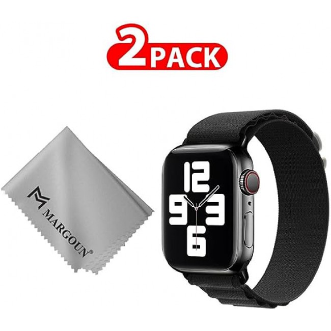 MARGOUN For Apple Watch Band 41mm 40mm 38mm Alpine Nylon Woven Sport Strap With Microfiber Cleaning Cloth Compatible For iWatch Series 8/7/SE/6/5/4/3/2/1 - A11
