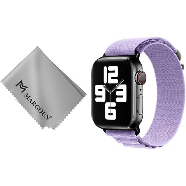 MARGOUN For Apple Watch Band 41mm 40mm 38mm Alpine Nylon Woven Sport Strap With Microfiber Cleaning Cloth Compatible For iWatch Series 8/7/SE/6/5/4/3/2/1 - A07