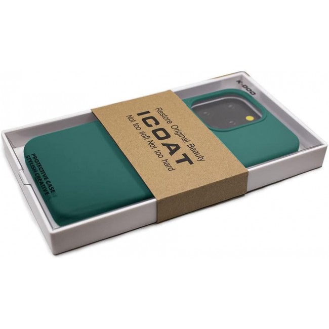 K-Doo iCoat Liquid Silicon Case for iPhone 13 Pro Anti-Shock Mobile Cover Original Gel Back Case (iPhone 13 Pro, Green)