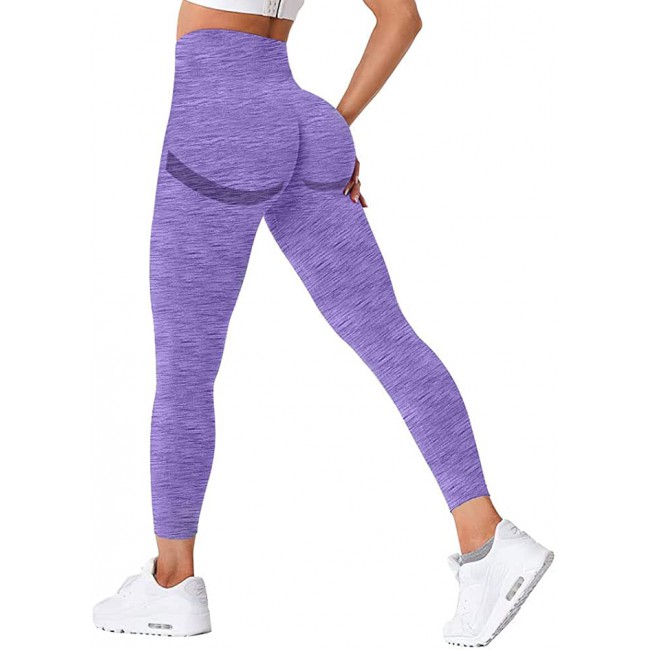 MARGOUN Medium Workout Legging Tummy Control Women High Waisted Yoga Pants  Butt Lifting Seamless Fitness Legging - Blue