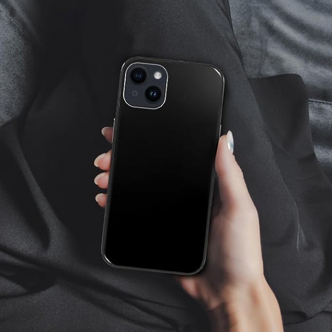 MARGOUN for iPhone 14 Plus Case Cover Electroplated Hard Glossy Case with Camera Protection (iPhone 14 Plus, Black)