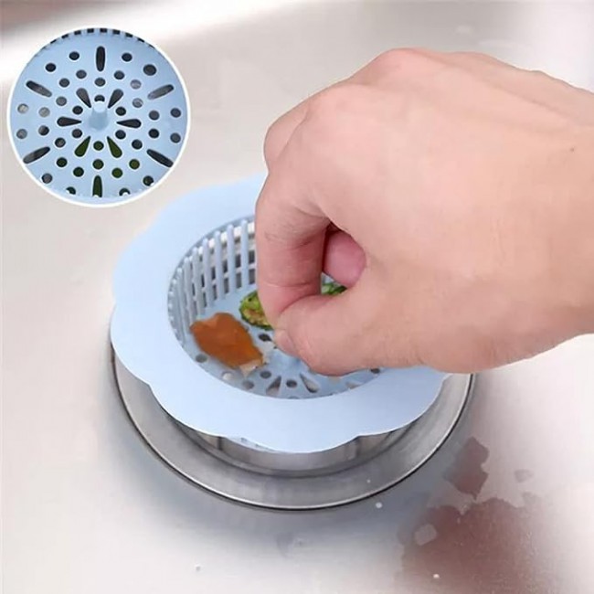 MARGOUN 3 Pack Sink Filter Hard Plastic Strainer Drain Hair Catcher, Flower Bathroom Shower Sink Stopper Filter for Kitchen Bathroom Tub (3 pack B)