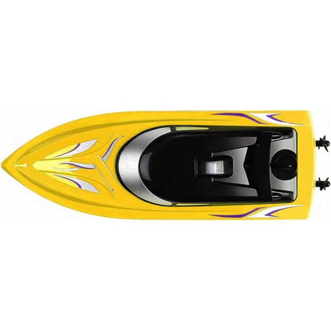 MARGOUN Remote Control Racing Boat For Kids Summer Water Toy 2.4G Long Lasting Remote (YELLOW)
