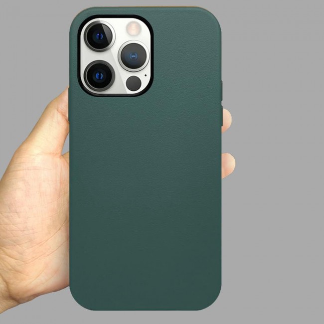 K-Doo Case for iPhone 13 Pro Mag Noble Collection Premium PC+PU Leather Case with Magsafe Official Design Phone Cover (iphone 13 pro, dark green)
