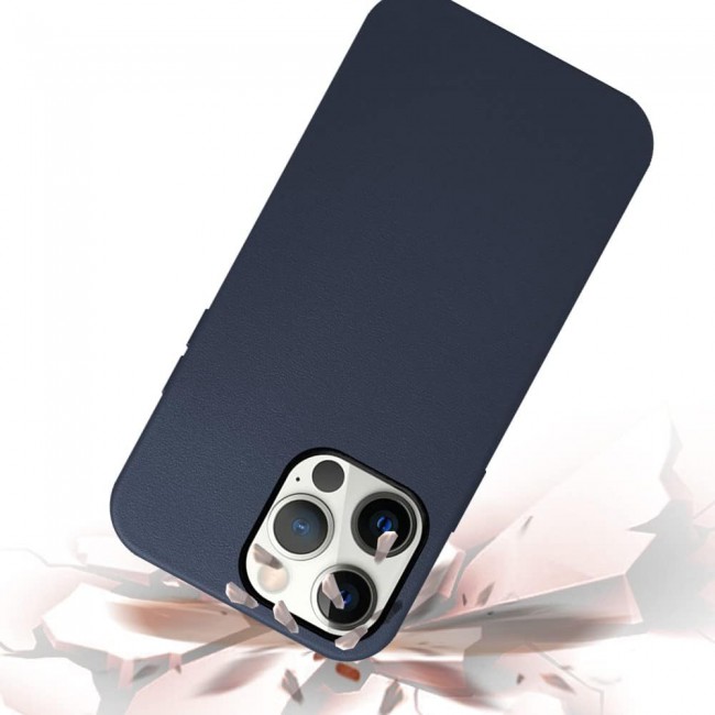 K-Doo Case for iPhone 13 Pro Mag Noble Collection Premium PC+PU Leather Case with Magsafe Official Design Phone Cover (iphone 13 pro, dark blue)