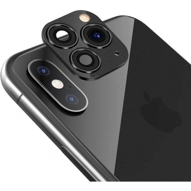 MARGOUN For iPhone X XS Camera Lens Camera Upgrade Protective Lens Change iPhone X XS to 11 Pro 11 Pro Max (Black, 1)