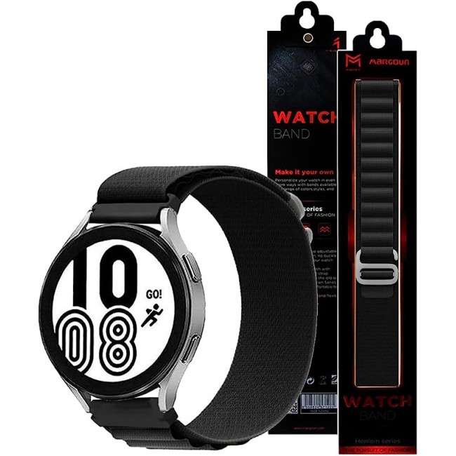 MARGOUN Alpine Loop Band 20mm Compatible with Samsung Galaxy Watch 5 Band/Galaxy Watch 5 Pro 45mm/Galaxy Watch 4/Watch 4 Classic/Active 2 40mm 44mm 20mm Nylon Stretch G-hook Strap - 05