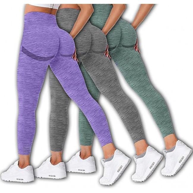 Womens High Waist Leggings with 3 Pockets | Tummy Control Yoga Workout  Pants | 7/8 Length