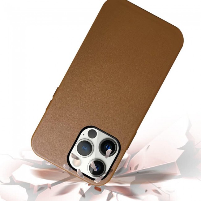 K-Doo Case for iPhone 13 Pro Mag Noble Collection Premium PC+PU Leather Case with Magsafe Official Design Phone Cover (iphone 13 pro, Brown)