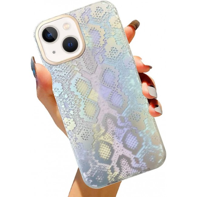 Joway For iPhone 14 Plus Case 3D Print Shockproof Back Cover (14 plus Purple/Multicolor)