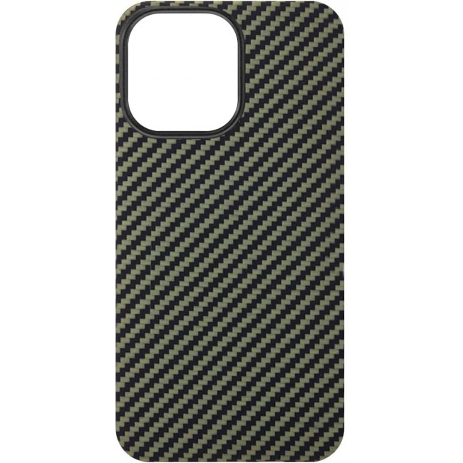 K-Doo for iPhone 13 Pro Case 3D Skin Texture Kevlar Fiber Bulletproof Vest Cover Protective Carbon Fiber Pattern Ultra Slim (iPhone 13 pro, Green)