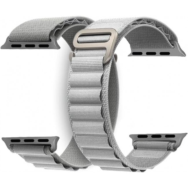 MARGOUN 2 Pack For Apple Watch Band 41mm 40mm 38mm Nylon Band, Solo Loop Rugged Strap with G‑Hook for iWatch Series 8 7 6 5 4 3 2 1 SE - B01