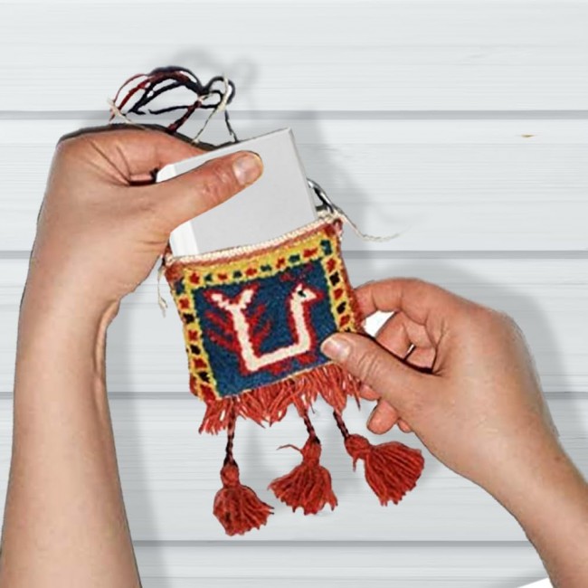 MARGOUN Handwoven Wall Hanging Decor Ornament knapsack Chanteh Small Bag Home Decoration Pendament (multicolored B)