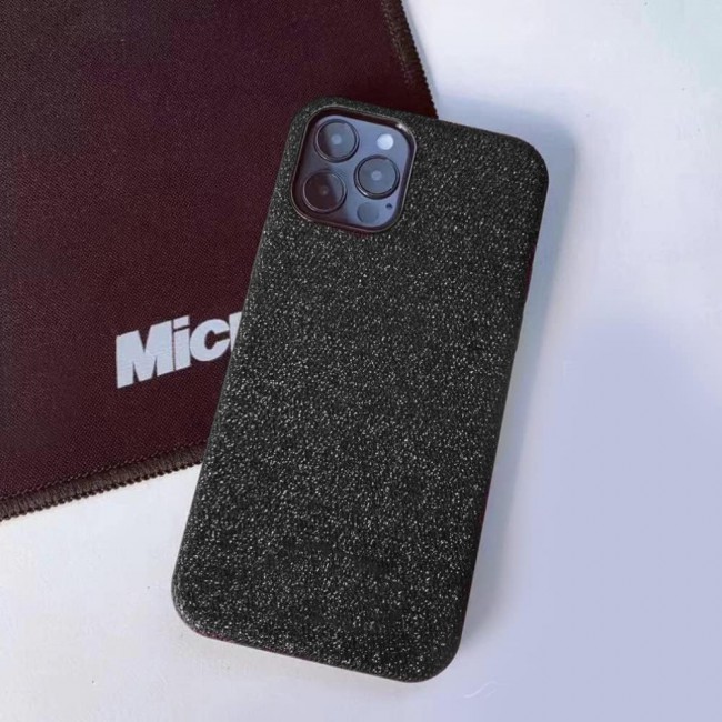 MARGOUN for iPhone 12 Pro Case Glitter Shiny Case Girls Women Luxurious Leather Cover (iPhone 12 Pro, Black)