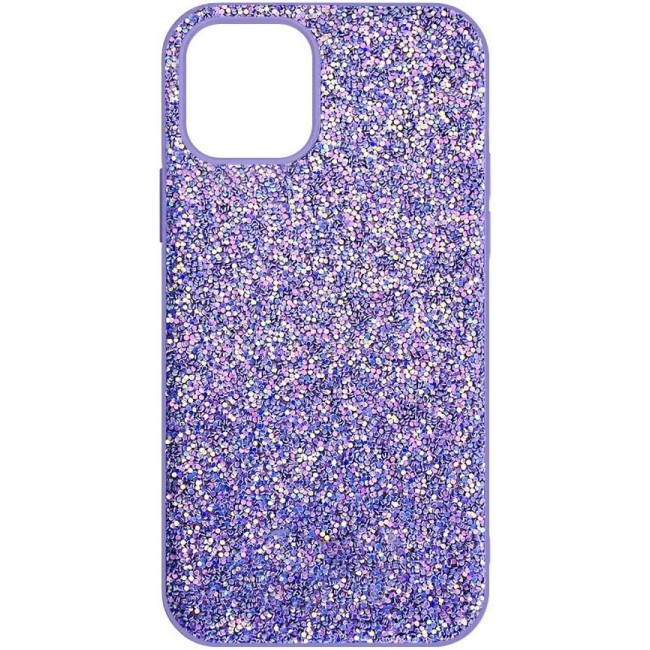 MARGOUN for iPhone 12 Case Glitter Shiny Case Girls Women Luxurious Leather Cover (iPhone 12, Purple)