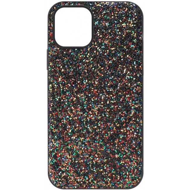 MARGOUN for iPhone 12 Pro Case Glitter Shiny Case Girls Women Luxurious Leather Cover (iPhone 12 Pro, Black Multi)