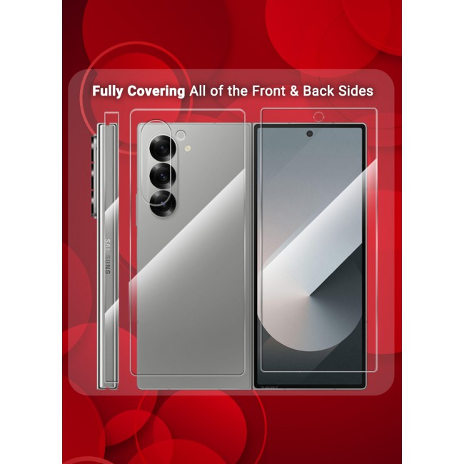 MARGOUN (for Samsung Galaxy Z Fold 6 ) 2 Pack Screen Protector Transparent PET Soft Protective High Sensitivity Clear HD Screen Protector /02
