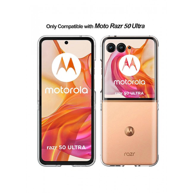 CATANES for Motorola Razr 50 Ultra Clear Case Slim Fit Crystal Clear Transparent Skin Cover Anti-Yellowing Anti-Slip TPU Case