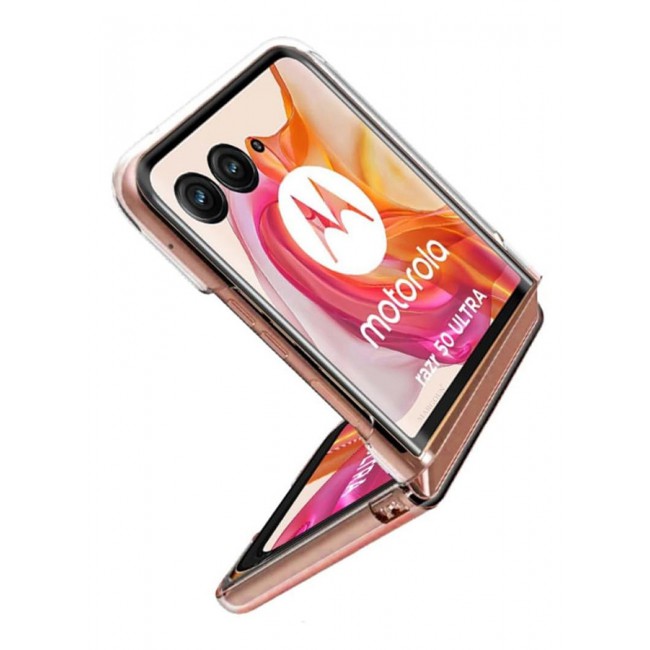 MARGOUN for Motorola Razr 50 Ultra Clear Case Slim Fit Crystal Clear Transparent Skin Cover Anti-Yellowing Anti-Slip TPU Case