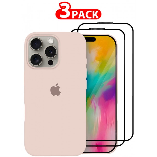 MARGOUN for iPhone 16 Pro Max 3 Pack Case and 2 Screen Protectors, Slim Silicone Case, Full Covered Anti Scratch Shockproof Protective Cover /10