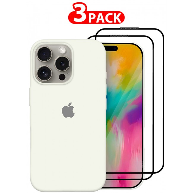 MARGOUN for iPhone 16 Pro Max 3 Pack Case and 2 Screen Protectors, Slim Silicone Case, Full Covered Anti Scratch Shockproof Protective Cover /4